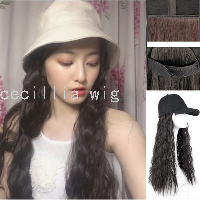 Hat Wig One Female Summer Hot Sale Instant Noodle Curls Small Curls Full-Head Wig
