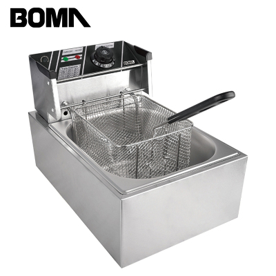 Boma Brand 6L Stainless Steel Deep Frying Pan French Fries Machine Air Fryer Thickened Deep Frying Pan High Power 2500W