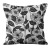 Amazon New Black-and-White Flowers Cotton and Linen Cushion Case Home Sofa Cushion Office Car Back Cushion Covers