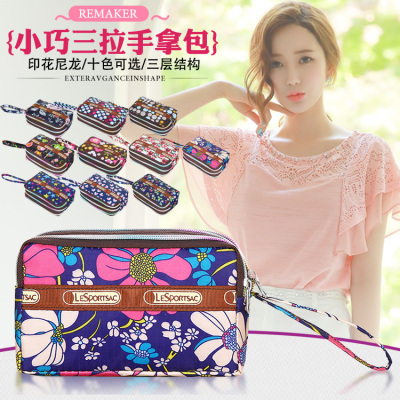 New Clutch Large-Capacity Coin Purse Oxford Cloth Waterproof Long Clutch Big Screen Mobile Phone Bag Multilayer Zipper Bag