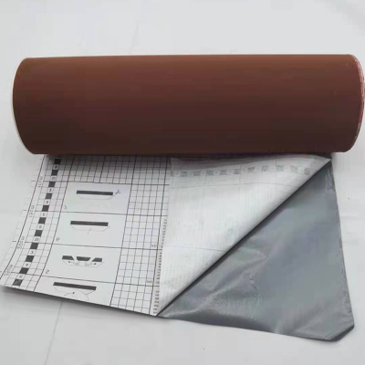 Brown PVC Flocking Cloth with Adhesive Sticker Is Ready to Tear