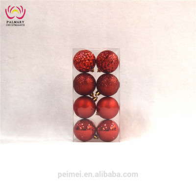 Christmas ornaments 6 cm red, factory supply price, 2018 hot