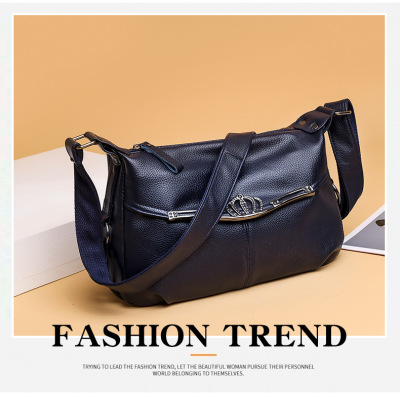 2020 Autumn and Winter New Soft Comfortable Wear-Resistant Women's Bag Fashion Single Shoulder Japanese and Korean Style Satchel Mummy Bag Cross-Border Delivery