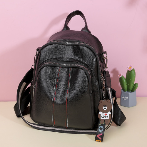 Backpack 2020 New Fashion All-Matching Women‘s Backpack PU Leather Large Capacity Schoolbag Female One Piece Dropshipping