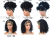 Foreign Trade Headscarf Wig Supply Black Gradient Small Volume Afro Head Cover Headwrap Headband Wig Head Cover