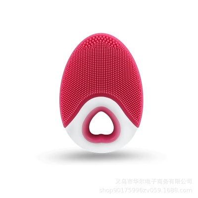 Ultrasonic Silicone Electric Facial Cleansing Instrument Pore Cleaner Wireless Charging Facial Brush Silicone Cleansing Face Wash Gadget