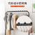 Horizontal Bar Pattern Floor Coat Rack Clothes Hanger Floor Indoor and Outdoor Drying Rack Balcony Simple Stretchable Hanger