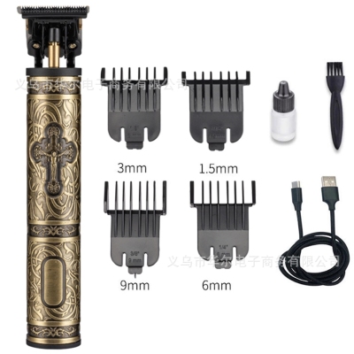 Hair Clipper Old Man's Head Oil Head Trim Buddha Head Modified Bronze Short Carving Electrical Hair Cutter Shaving Head 0 Cutter Head