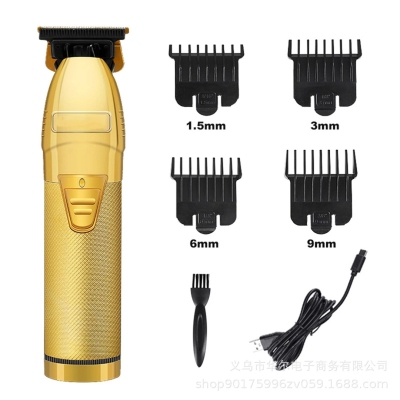 S9 Hair Clipper Electrical Hair Cutter OEM OEM Golden Engraving Oil-Cutting Head Electric Clipper Cross-Border New Arrival Hair Scissors