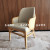 Hot Spring Resort Hotel Box Solid Wood Dining Chair Club Chinese Rattan Dining Chair Light Luxury Modern Armrest Chair