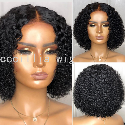 Wig Female European and American Black Brown African Small Curly Hair Short Hair Wig 2020 Foreign Trade Cross-Border Hot