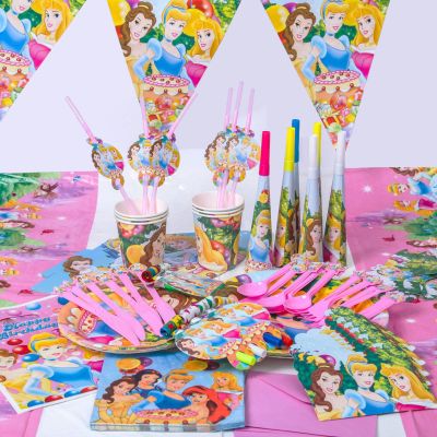 New Children's Birthday Party Supplies Three Princess Theme Set Baby Birthday Dress up Supplies Set Wholesale