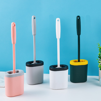 Factory in Stock Silicone Toilet Brush Non-Dead Wall-Mounted Toilet Brush New Creative Toilet Brush