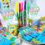 New Children's Birthday Party Supplies SpongeBob Theme Set Baby Birthday Dress up Supplies Set Wholesale