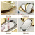 Stainless Steel European-Style Oval Golden Tray Thickened Western Dessert Single Layer Barbecue Flat Snack Plate Meal Plate