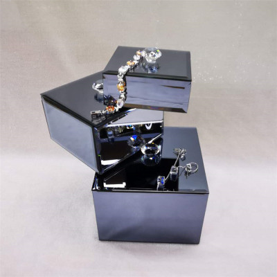 Storage Box Crystal Glass Dustproof Jewelry Box Storage Box Jewelry Box Jewelry Box