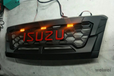 Suitable for 16-19 Isuzu D-MAX Pickup Truck Modification Front Face Middle Mesh with Light Grille Air Inlet Decoration Website