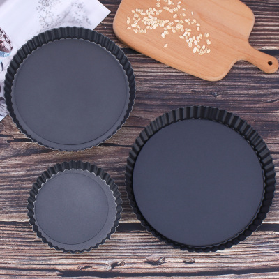 In Stock Wholesale Baking Tool Non-Stick Bakeware Live Bottom Pizza Plate/7/8 Inch round Lace Cake Mold