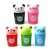 Office Desk Surface Panel Small Trash Can Animal Storage Bucket Plastic Cartoon Creative Small Wastebasket Mini Cute with Lid