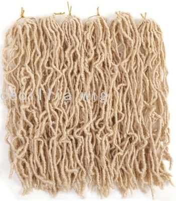 Wig Best Seller in Europe and America 18-Inch Earthworm Curved Dreadlocks Wig Crochet Hair