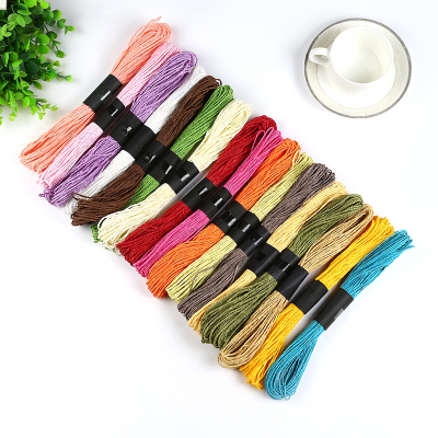 Spot Goods 10M/Color Double-Strand Paper String Clothing Tag Children's Handmade DIY Woven Pull