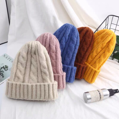 Multi-Color Knitted Hat Women's Autumn and Winter Korean Ins Japanese Style Small Face Winter All-Matching Sweet Cute Fashion Woolen Hat