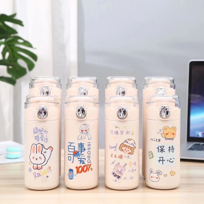 Stainless Steel Thermos Cup 304 Material Transparency Cover Pea Cup Internet Celebrity New Year Gift