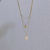 Korean Gold Minimalist Normcore Style Clavicle Chain Women's Online Red Fashion Retro Gold Coin Sweater Chain European and American Style Necklace Three-Piece Set