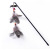 Bell Double Feather Pull Rod Cat Teaser Elastic String Pull Force Cat Toy Cat Playing Rod