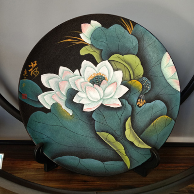 Xiongzhou Black Porcelain Made Home Decoration for Leaders Handmade Table-Top Decoration Retro Nostalgic Customizable