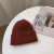 Winter All-Matching Knitted Hat Winter Curling Korean Wool Pure Color All-Matching Beanie Hat
