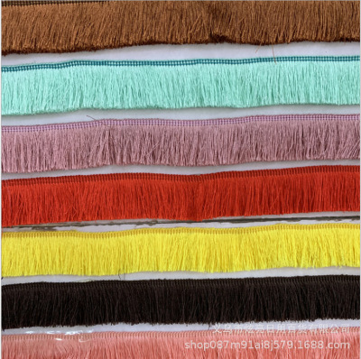 Factory Direct Sales Multi-Color in Stock Headwear Toy Costume Lace Ribbon 2cm Color Polyester Thread Fringe Tassel