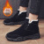Winter Platform Snow Boots Men's Fashion Trend Retro Men's Cotton-Padded Shoes with Velvet