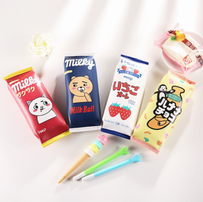 Macaron Fun Snacks Pencil Case Creative Fresh Cute Cartoon Biscuits Pencil Case Student Stationery Storage Change