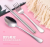 Portable Stainless Steel Travel & Outdoor Tableware Three-Piece Set Spoon Fork Chopsticks Sets Promotional Gift