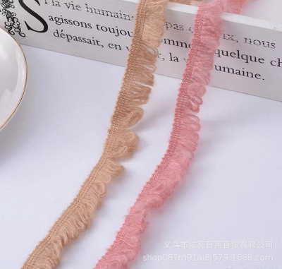 Environmental Protection Color 2.5cm Polyester Mohair Fringe Lace Earrings Clothing Pillow Decorative Fringed Lace Accessories