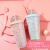 Summer Cartoon Rainbow Cups Set Straw Cup Korean Ice Cup Double Wall Water Bottle Plastic Food Grade as Gift Cup Lot