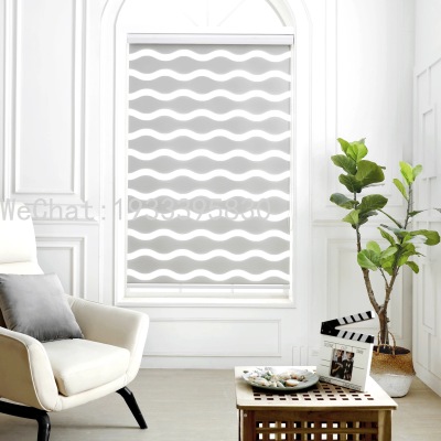 Shading Soft Gauze Curtain New Cut Flower Living Room Bedroom Kitchen Roller Shutter Bathroom Louver Curtain Customized Curtain Manufacturer