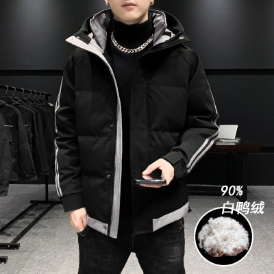Men's down Jacket 2020 New Fashion Trendy Brand Tooling Handsome Menswear Hooded Autumn and Winter Thick Warm Jacket