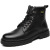 Winter 8-Hole Dr. Martens Boots Men's High-Top Black Leather Boots British Style Genuine Leather Men's Boots Fleece-Lined Warm Snow Boots Men