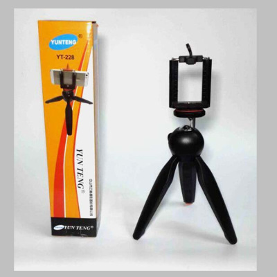 Genuine Yunteng 228 Mini Mobile Phone Tripod Selfie Stand Video Conference Desktop Mirrorless Camera Digital Camera Wholesale