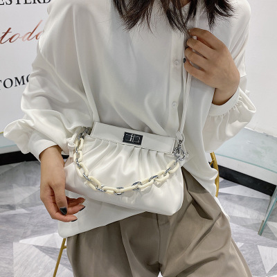 Simple Texture New Small Bag Women's 2020 New Online Influencer Pop Cloud Bag Fashion Korean Style Crossbody Shoulder Bag