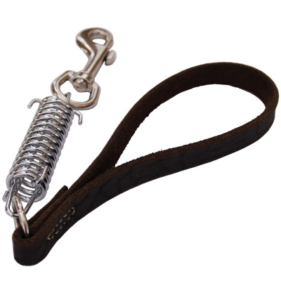 Small Wholesale Cowhide Traction Belt One-Step Stretch Buffer Hand Holding Rope Dog Chain Pet Products Dog Leash
