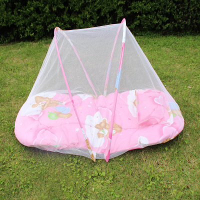 Installation-Free Foldable Baby Mosquito Net Cover Baby Mongolian Bag with Bracket Bottom Newborn Children's Beds Mosquito Nets