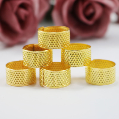Household Sewing Handmade Thimble Sewing Tool Ring Copper Thimble Embroidery Collar Golden Pin Press Thimble