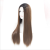 Wig Women's Chemical Fiber Front Lace Brown Headgear High-Temperature Fiber Fashion Realistic T Color Wig Long Straight Hair
