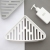 B47-BW1805 Corner Shelf Triangle Rack Hook Wall-Mounted Punch-Free Storage Rack Towel Rack