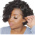 High-Temperature Fiber Wigs with Small Curly Hair Short Curly Hair Black Headgear