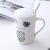 Ceramic Mug Ins Cup Water Cup Customized Gift Cup Wholesale with Cover Spoon Home Office Ceramic Cup