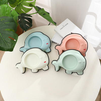 Pet Bowl Multi-Color Cartoon Fish Mouth Type Dog Bowl Dog Cat Durable Non-Slip Drop-Resistant Tableware Pet Supplies Wholesale